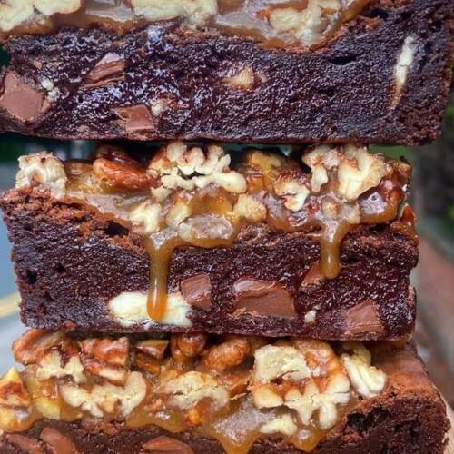 Caramel Pecan Fudge Brownie