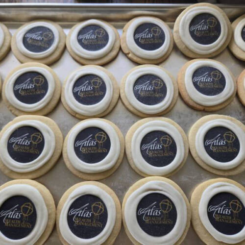 Custom Frosted Logo sugar cookies